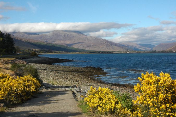 Clouds on the top of Fuar Tholl, known to all in Lochcarron as "Wellington" as the top of the mountain looks like a profile of the face of the Duke of Wellington.